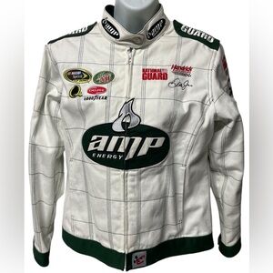 Vintage Dale Earnhardt Jr Amp Energy Classic Nascar White Jacket Men’s Size M